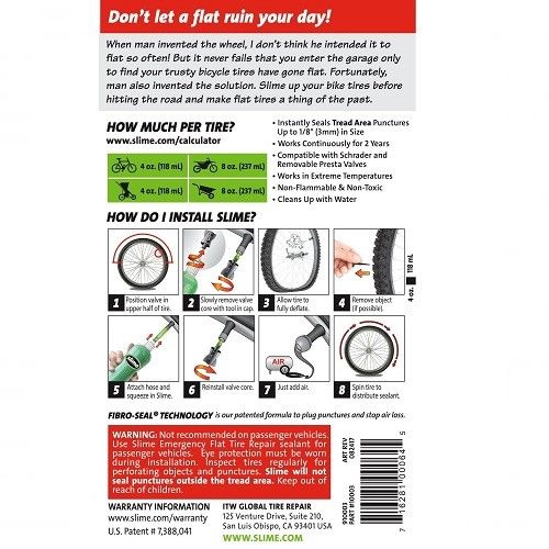 SLIME TYRE REPAIR 237ML TYRE TUBE