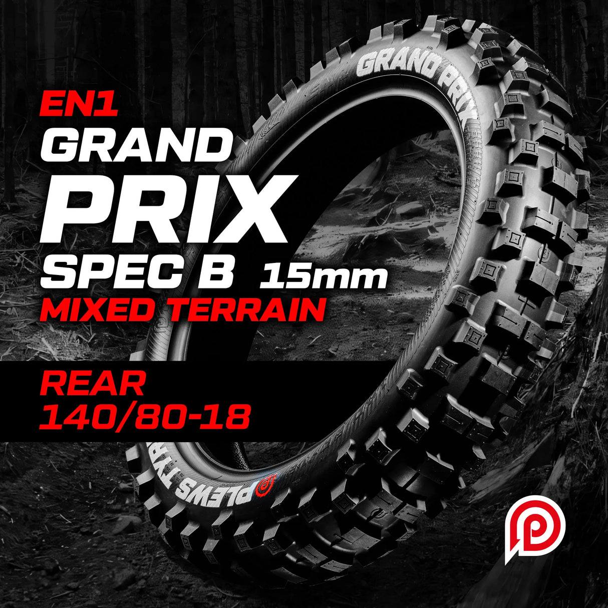 Plews Tyres ENDURO GRAND PRIX Rear Spec B 15 MM (140/80-18)