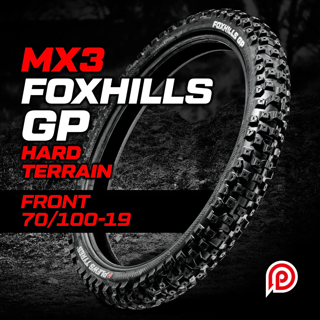 Plews Tyres MX3 FOXHILLS GP Hard Front (70/100-19)