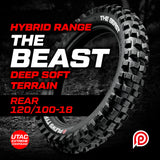 Plews Tyres The Beast Extreme/Hybrid 120/100-18