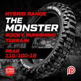 Plews Tyres The Monster Extreme/Hybrid 110/100-18