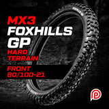 Plews Tyres MX3 FOXHILLS GP Hard Front (80/100-21)