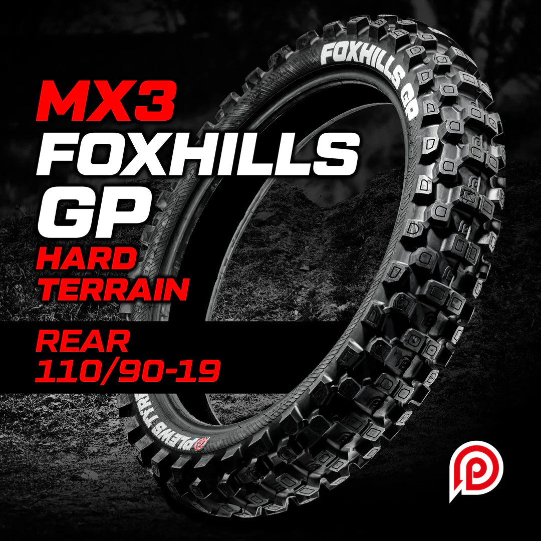 Plews Tyres MX3 FOXHILLS GP Hard Rear (110/90-19)