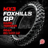 Plews Tyres MX3 FOXHILLS GP Hard Rear (80/100-12)